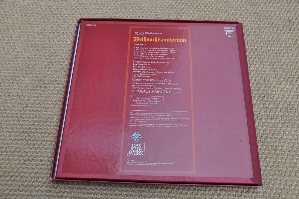 3 LP´s Christmas Oratorio Bach