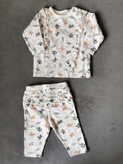 Zestaw komplet nowy bez metki bluzka i legginsy z falbankami r. 68
