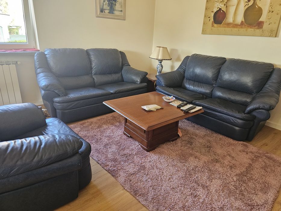Conjunto de sofás de pele (Paços de Ferreira)
