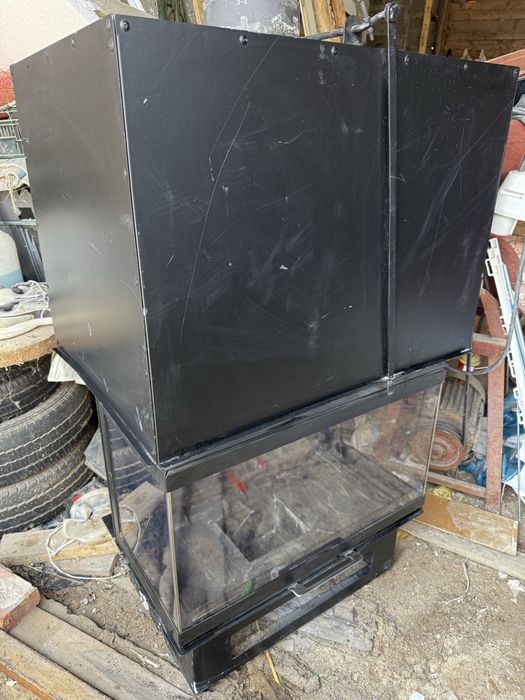 Wkład kominkowy BRISACH C80 E+B 14,5 kW | 3-szybowy | Duży narożny