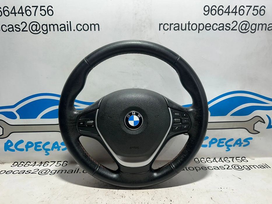 Volante Airbag Multifunções Comandos Original BMW Serie 1 3 Pele