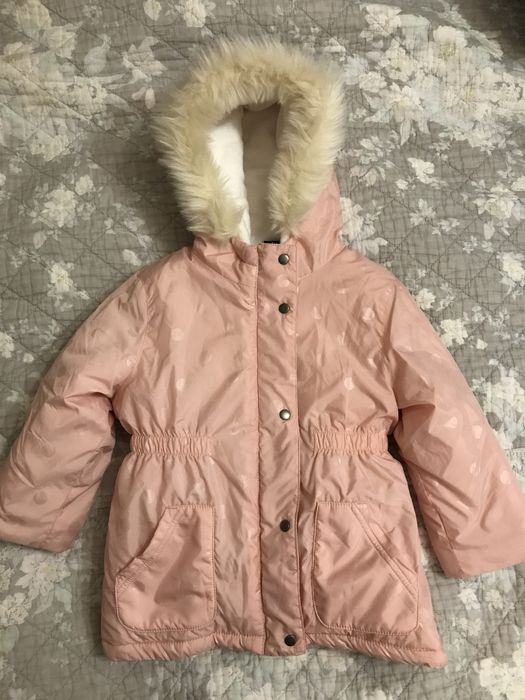 Nowa kurtka ocieplana misiem miś różowa wzorek rozmiar 104
