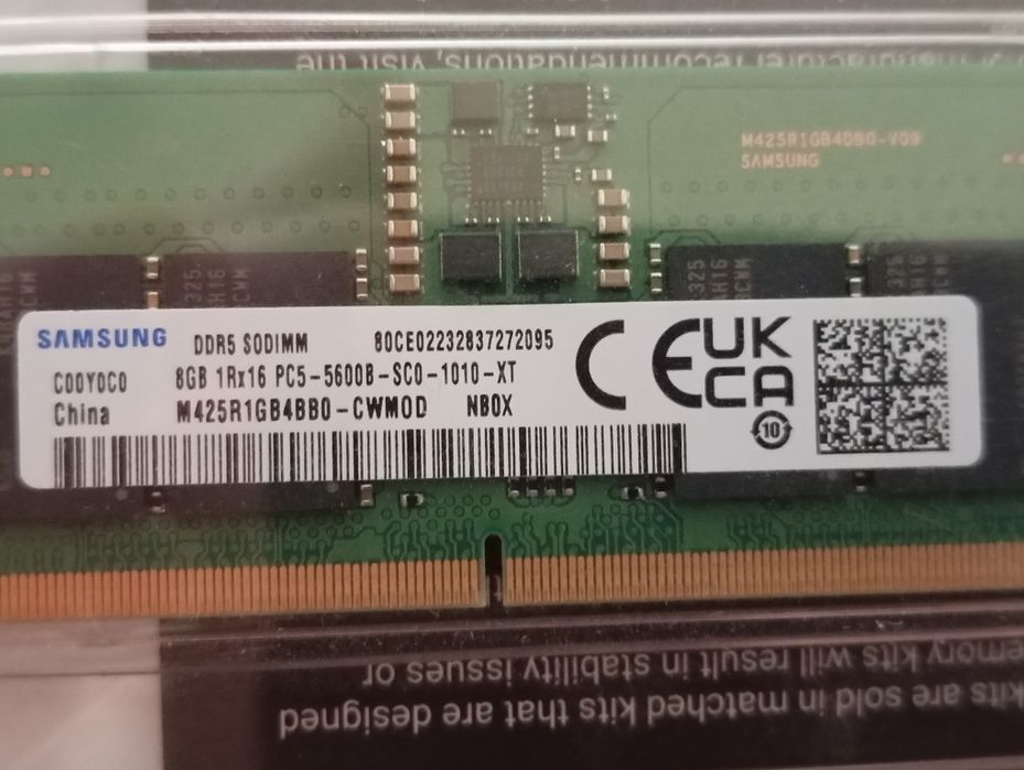 Portable 8GB DDR5 5600 Memory64550353126273121