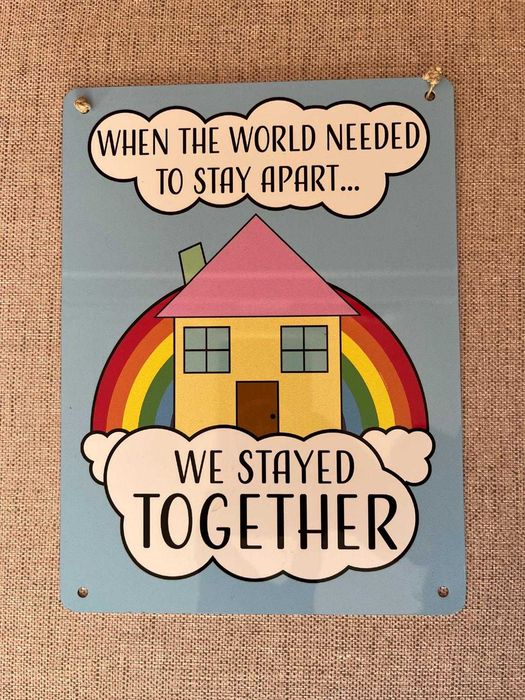 Placa para pendurar "We Stayed Together"