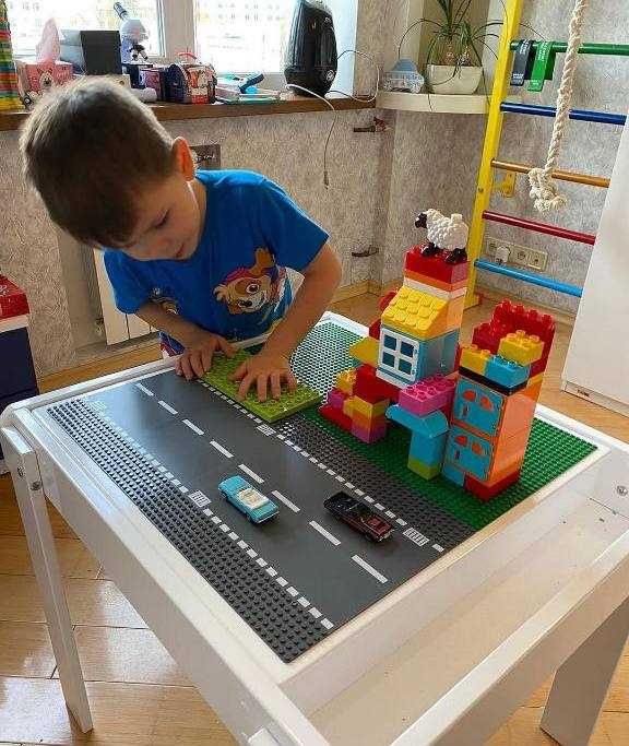 Дерев*яний столик лего LEGO СТАНДАРТ для дітей