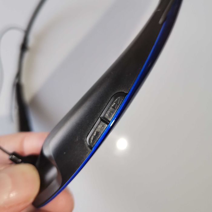 Headset fones Bluetooth azul