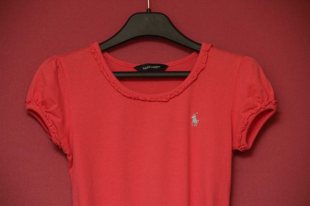Polo Ralph Lauren рр XS футболка из хлопка кораловая
