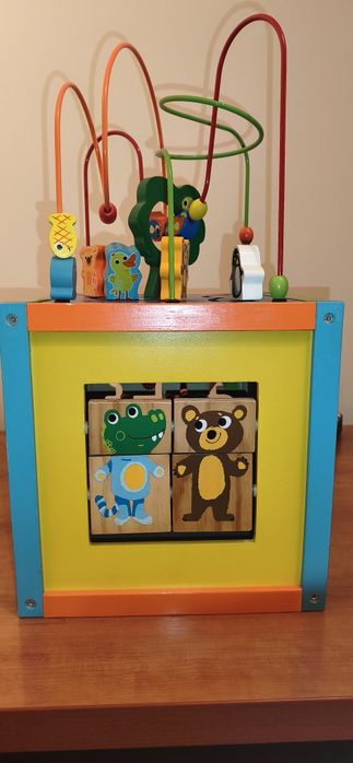Cubo de Atividades Educativo em Madeira (5 em 1) - Imagination