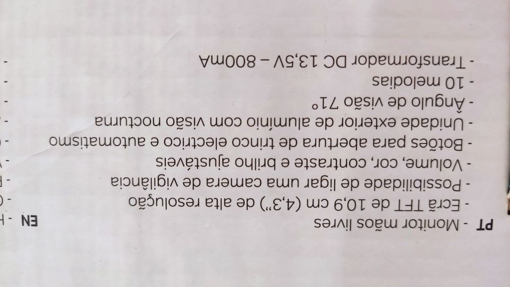 Chacon vídeo porteiro 7 polegadas