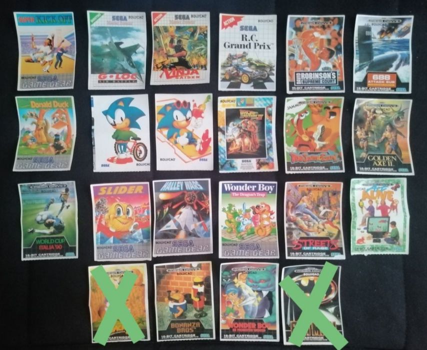 20 cromos autocolantes antigos um lançamento da Bollycao 

Posso vende