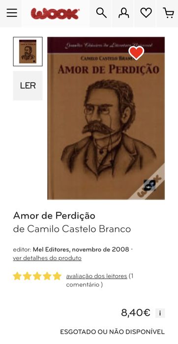 “Amor de Perdição”, Camilo Castelo Branco