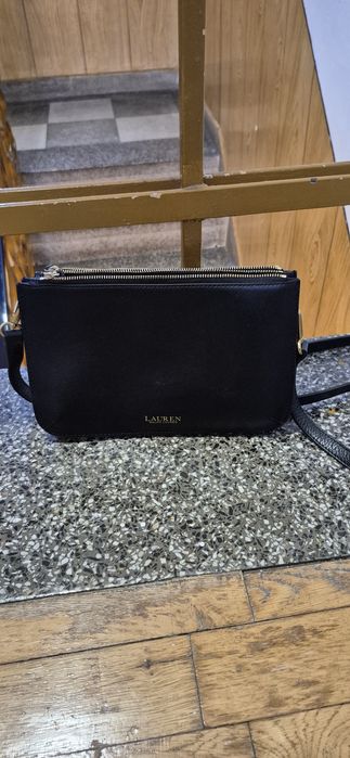 Skórzana torebka Lauren Ralph Lauren