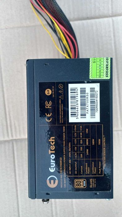 Fonte de Alimentação EuroTech 500W 80 PLUS Bronze