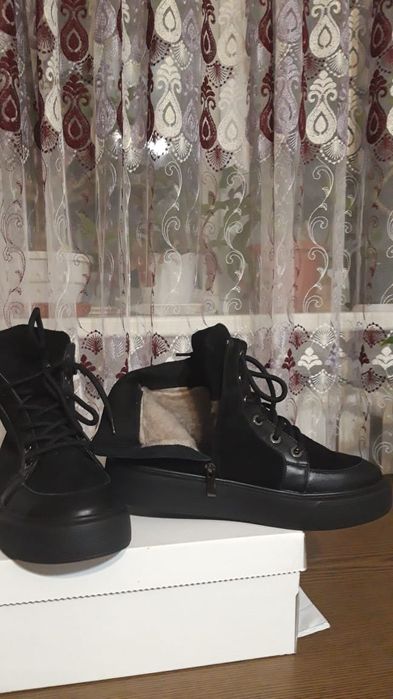 Ботинки зимові шкіра