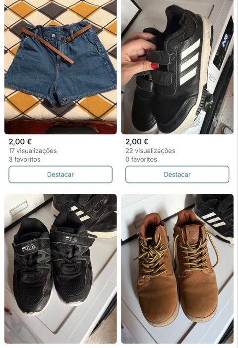 Lote de 3 pares de sapatilhas menino