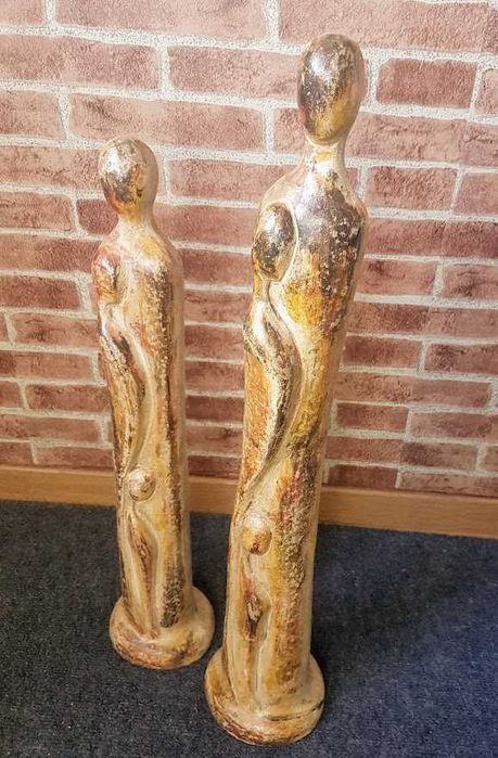 Estatueta família adereço cerâmica decoração