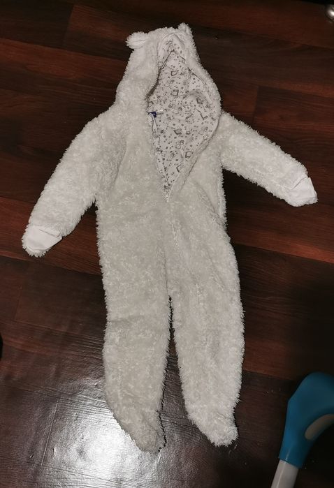 Теплий костюм чоловічок плюшевий ромпер комбез