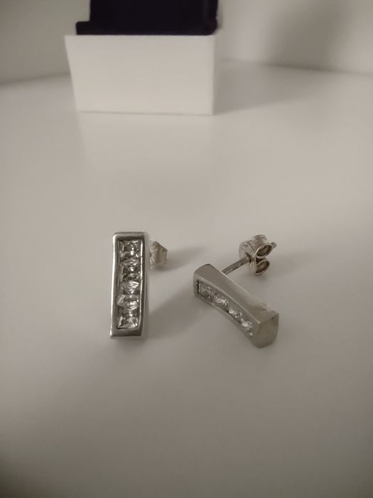 Srebrne kolczyki sztyfty