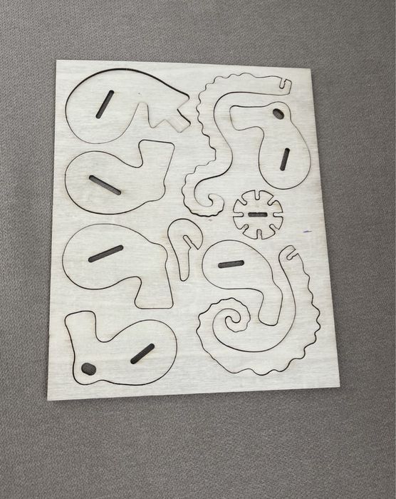 3D пазл Восьминіг, заміри на фото. Стан нового.