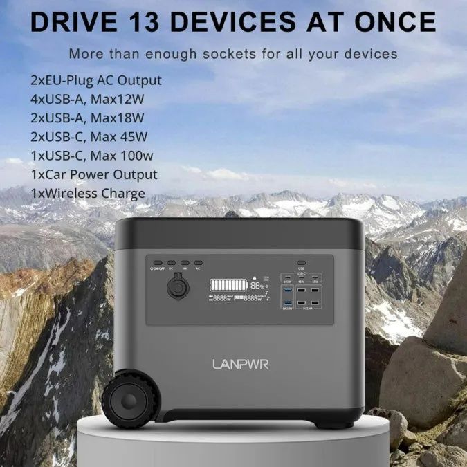 зарядная станция LanPWR D5-2500 2500W 2160Wh LiFePO4