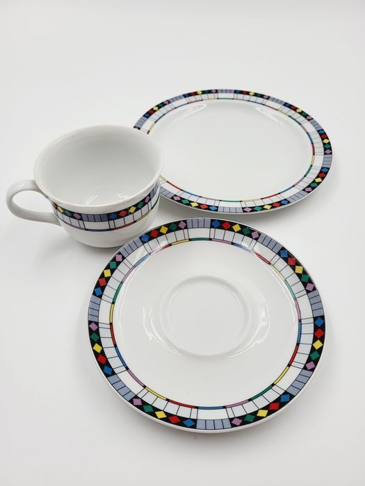 Piękna porcelanowa śniadaniówka Wawel filiżanka PRL