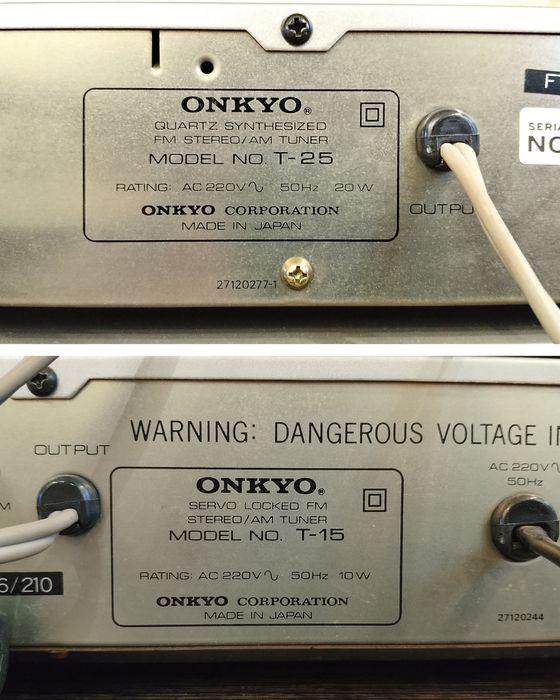 ONKYO T-15, T-25 Stereo Tuner