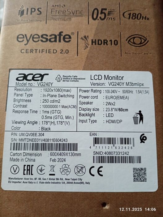 Монітор Acer 23,8