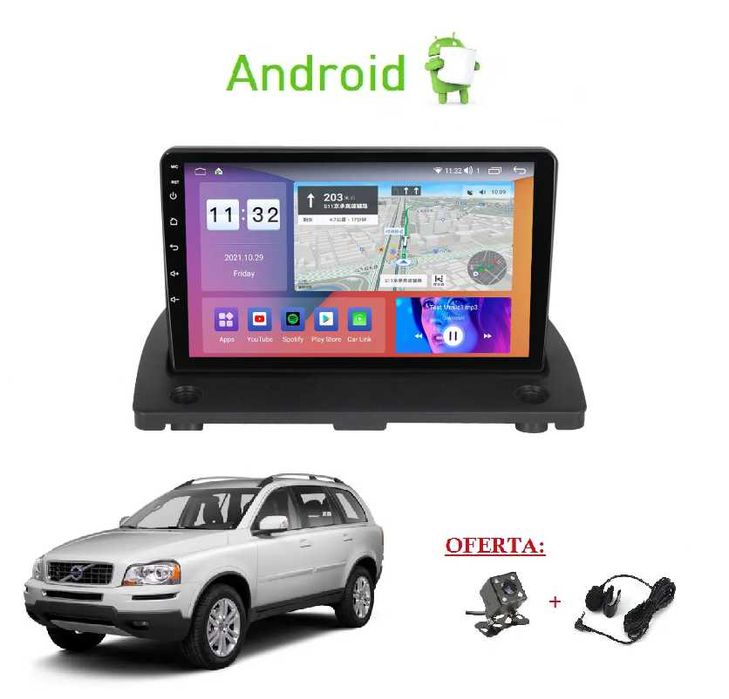 (NOVO) Rádio 2DIN • VOLVO XC90 (2002 a 2014) • Android XC-90 [4+64GB]