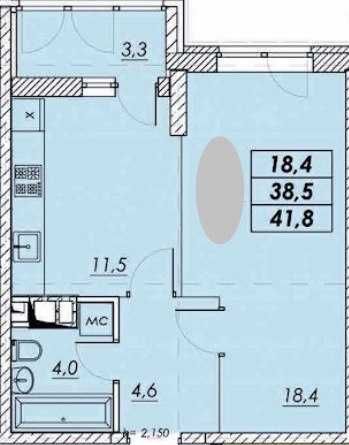 СРОЧНО, 1-комнатная в ЖК Прохоровский квартал, секция сдана