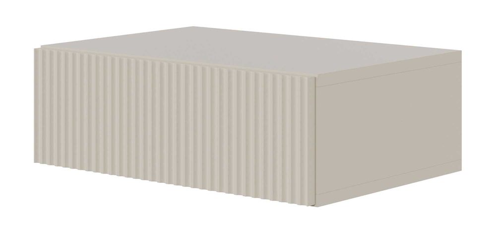 Szafka nocna kaszmirowa wisząca z ryflowanymi frontem