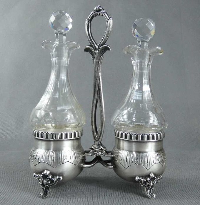 KABARET na przyprawy oliwa ocet karafka BAROK sygnowany