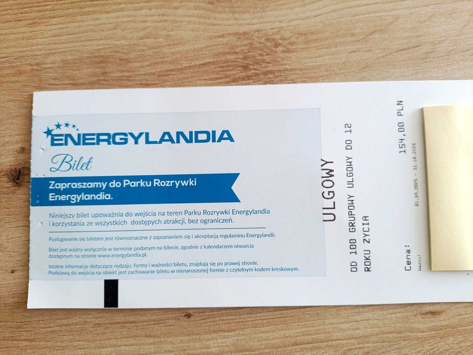 Bilet Energylandia Ulgowy