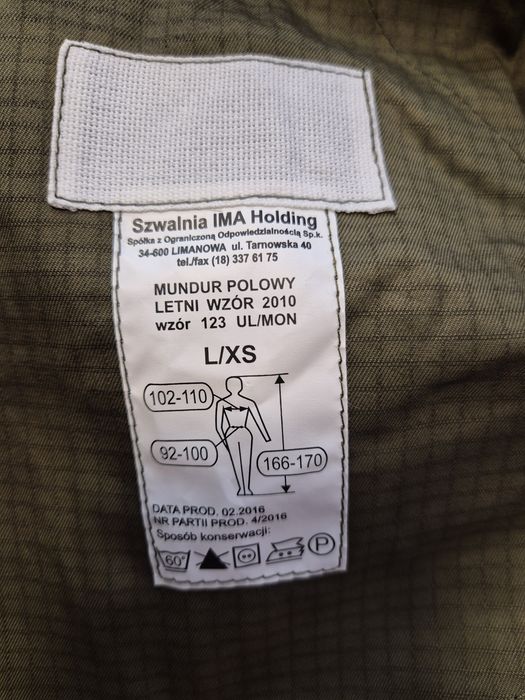 Mundur połowy letni wzór 2010 123 UL/MON L/XL