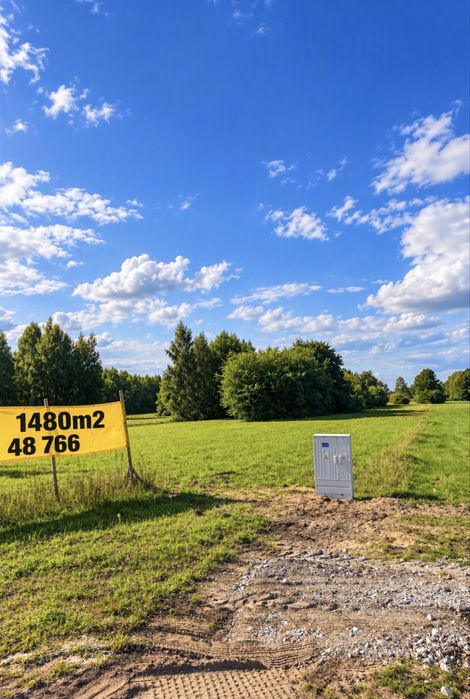 Działka budowlana 1480 m² | MPZP | prąd na działce | Lucynów | blisko S8