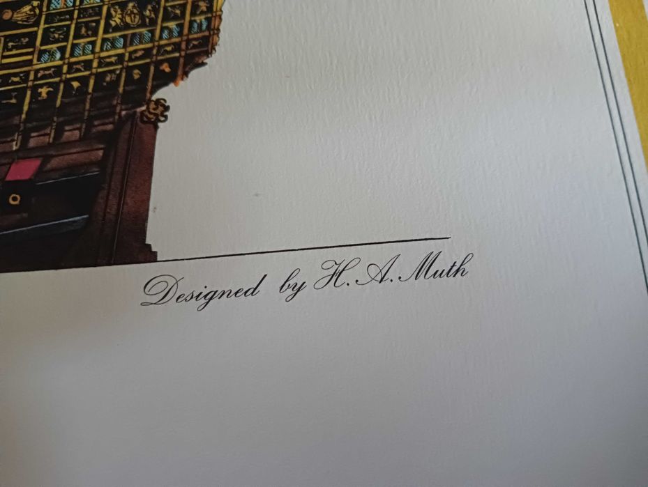 Barwna litografia H.M.S. Sovereign of the seas H.A. Muth Do oprawy