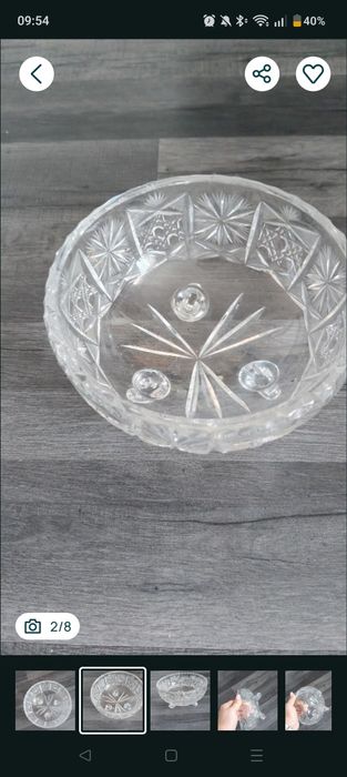 Misa kryształ Huta szkła PRL miska