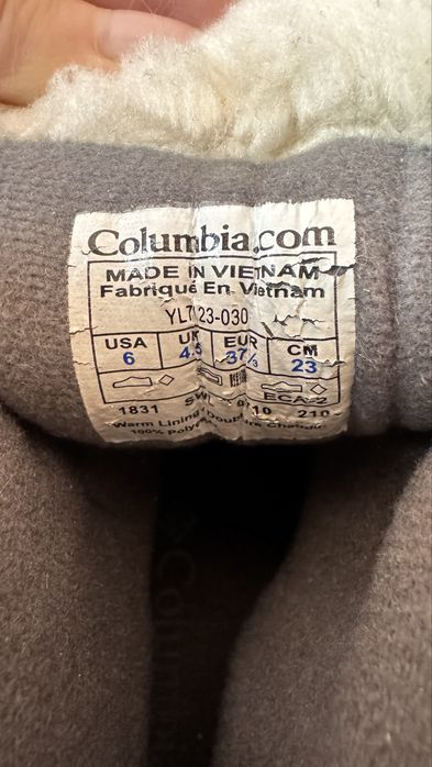 Сапоги ботінки черевики Columbia 36-37 р