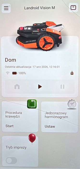 Robot Koszący Worx Landroid WR206E.1 M600, Bez Kabla, Jak nowy
