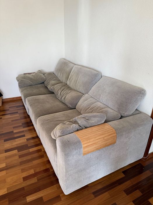 Sofá 3 lugares c/chaise longue,