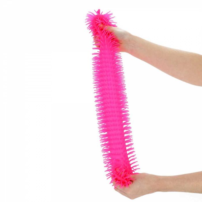 Włochata gąsienica gniotek Pufferz YOYO 30cm pomarańczowa