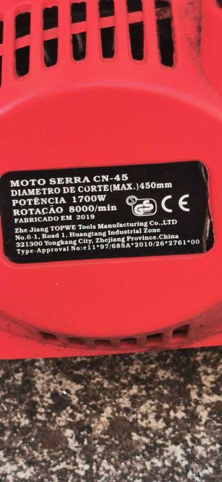 Motosserra como nova