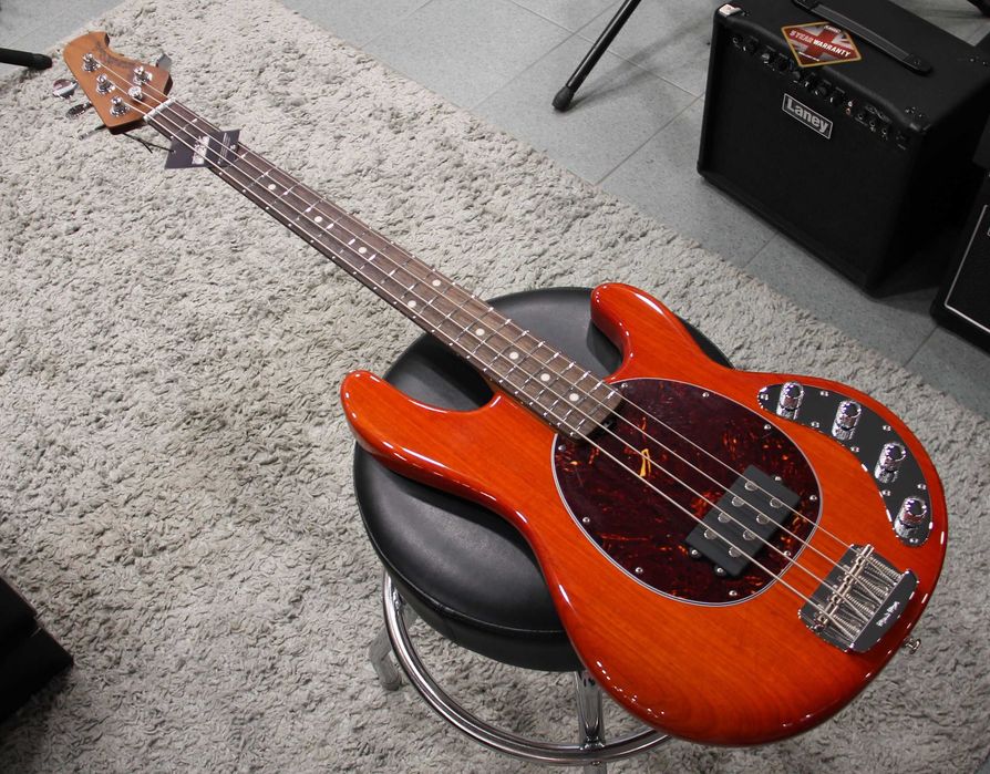 Gitara basowa Music Man StingRay 4 Translucent Orange - nowa / gwarancja