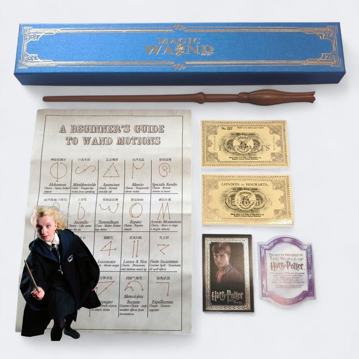 Колекційна чарівна паличка Гаррі Поттер + Повний набір учня Гоґвортсу!