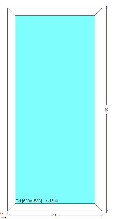 Вікно металопластикове (глухе)