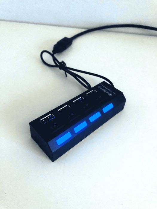 4-portowy Hub USB One Drag Four – szybki splitter, mini, Plug & Play