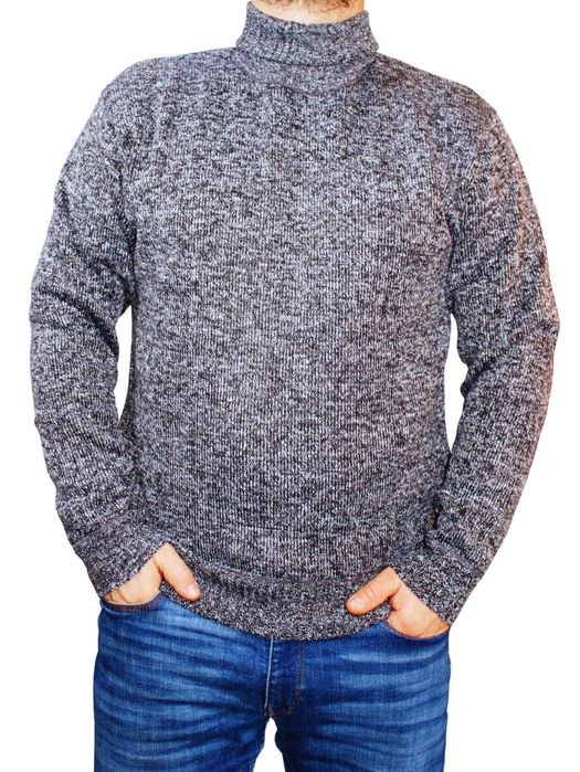 gruby golf męski na polarze rozmiary od L do 3Xl