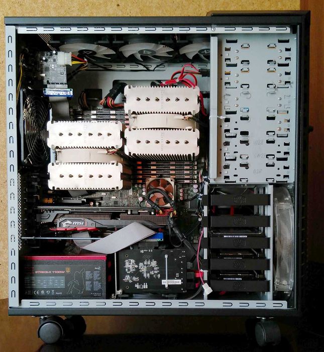 ПК: Supermicro X8DTI-F, Xeon Х5680x2, RX 580, 96GB, Wi-Fi, SSD, HDD.