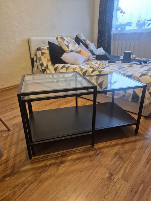 Stolik kawowy szklany Ikea 90×50