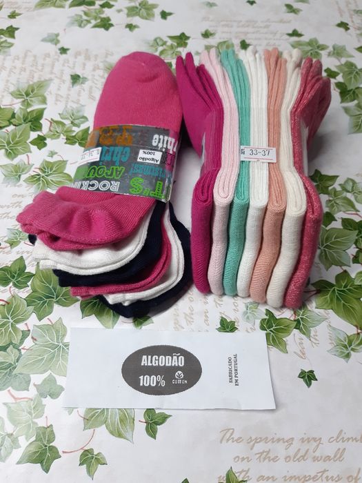 13 + 13 pares de meias em algodão bom