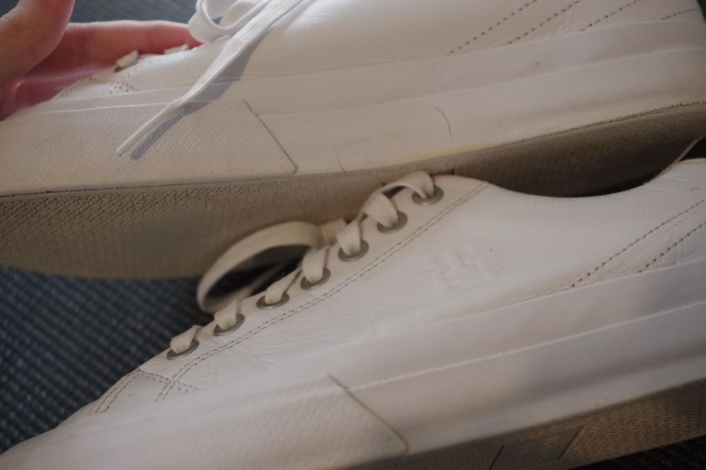 Trampki sneakersy tenisówki Tommy Hilfiger modern court skóra białe